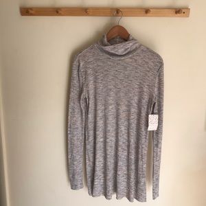 NWT Free People Ribbed Tunic Sweater Turtleneck S
